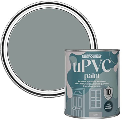 Rust-Oleum Grey uPVC Door and Window Paint In Satin Finish - Slate 750ml