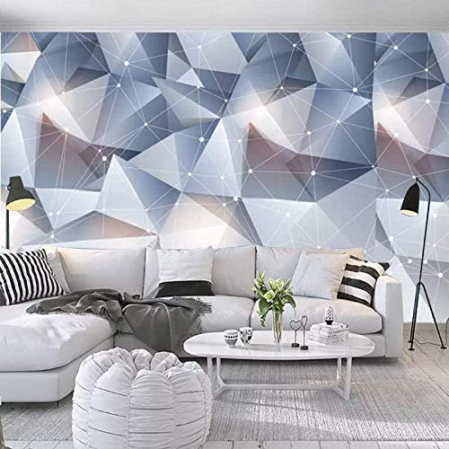 3D Wandtapete Benutzerdefiniert Geometrisches Marmordreieck Tapete Geeignet Für Wohnzimmer Tv Tapete Sofa Hintergrund Selbstklebendes Wandbild Abziehen Und Aufkleben Wandposter Wandk 140(B) x70(H) cm