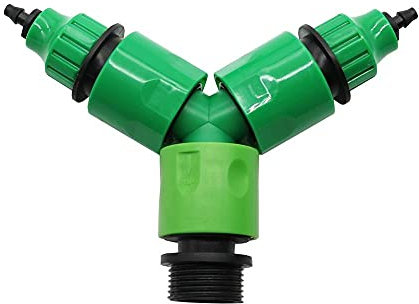 Robusto Riego de jardín Tipo Y Splitter de 3 vías 3/4 Hilo masculino, accesorios de manguera de 1/2 pulgada a un adaptador de manguera de 4 mm/8 mm 1 set (Color : Type 2)