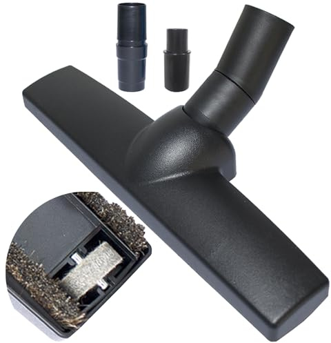 For Carpet & Hard Floors Vacuum Brush Attachment with Horse Hair Bristles and Wheels Using On Any Surface without Scratches - Hardwood Floor Attachments plus Vacuum Hose Adapter