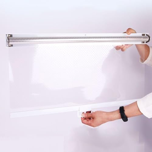 ZHUOZ1T Tenda a Rullo Trasparente con Fori,Tende Avvolgibili Traspirante,Tenda Schermo di Partizione,per Banco Frigo,con Accessori,Personalizzabile,Larghezza x Altezza (85x100cm)