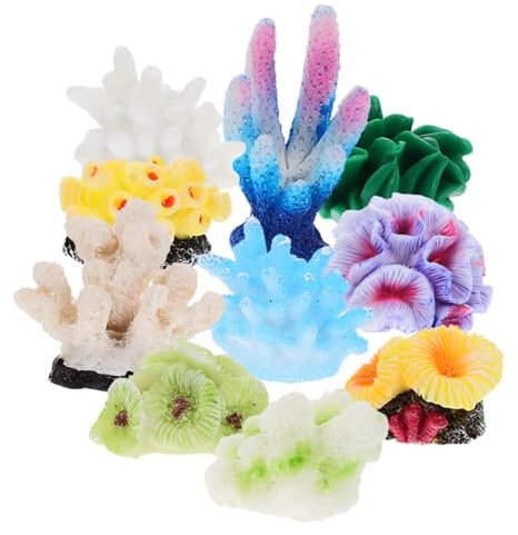 Angoily 30 STK Harzsimulation Koralle Miniaturdekoration Korallenstatue aus Harz Ornament Wohnkultur Dekoration aus Kunstharz künstliche korallenaquariumverzierung Haushalt