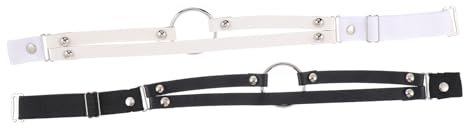 PACKOVE 2stücke Verstellbarer Punk Beinring Stylischer Leder-Leg Ring Mit Pilznieten Modisches Beinstrap Für Frauen Vielseitig Für Alltag Party Cosplay Auffälliges Accessoire
