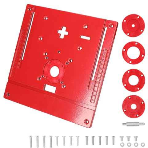 Piastre per fresatrice per la lavorazione del legno | Strumenti router 2 in 1 per la lavorazione del legno - Piastra per fresatura in metallo, piastra da tavolo regolabile | Piastra per fresatura in metallo, piastra per tavolo per fre
