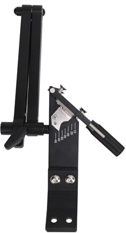 Affûteur de Lame de Tondeuse à Gazon, Support D'équilibrage D'angle Réglable de 15 ° à 45 °, Outil de Gabarit D'affûtage, Outil D'affûtage de Tondeuse à Gazon pour Tondeuse à Paillage Droite Standard