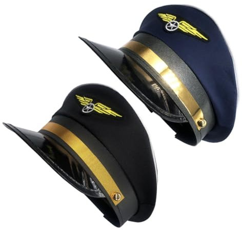VALICLUD 2St Flugbegleiterhut halloween costumes costume de halloween Matrosenhut zum Bootfahren Pilotenhut für Cosplay käppis für frauen Deckel Polizistenkostüm für Damen Pilotenmütze