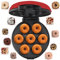 Mini Donut Maker, Non Stick 7-Hole Electric Doughnut Maker with Electric Non-stick Surface, Unique Thermostatic Design, Makes 7 Desserts, for Holiday, Breakfast or Snack, Desserts and More red