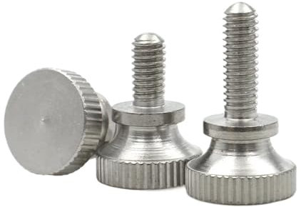 DLNTXFDG 1 Stück – 10 Stück M2 M2,5 M3 M4 M5 M6 304 Edelstahl Handgriffknopf Rändelschrauben Länge 3 mm – 35 mm(1pc,M2 x 10mm)