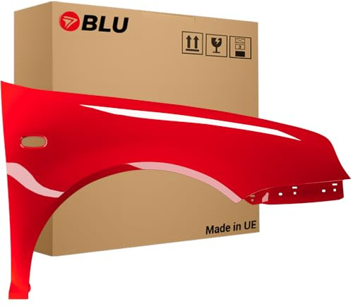 BLU Kotflügel Passend für Volkswagen Golf IV 4 LP3G Rechts Rot | 1997-2006 | Vorderseite Vorne | Lackiert | Einbaufertig