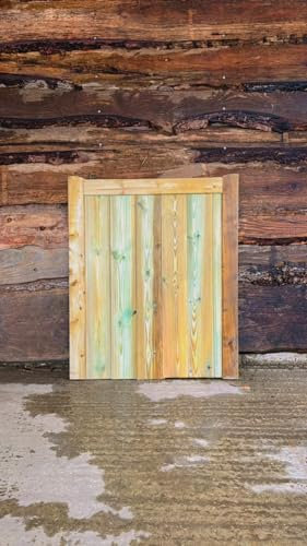Wooden TVG Gate Pedestrian Gate Wooden Pressure Treated-3 FT ((90cm High x 83cm Wide x 5cm Deep))