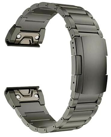 Synsing 26 mm titanarmband med snabbspänne kompatibelt med Fenix 8 51 mm/Enduro 3 51 mm/7X Pro/6X Pro, 22 mm metallarmband kompatibelt med Fenix 8 47 mm/E 47 mm/7/6 Pro/5 Plus/Forerunner
