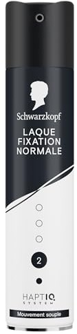 Schwarzkopf, Laque Fixation Normale, Mouvement souple, Technologie Haptiq System, Resultat naturel, Formule vegane, Sans silicone, Fixation normale, Tenue longue duree, S'elimine au brossage, 250ml