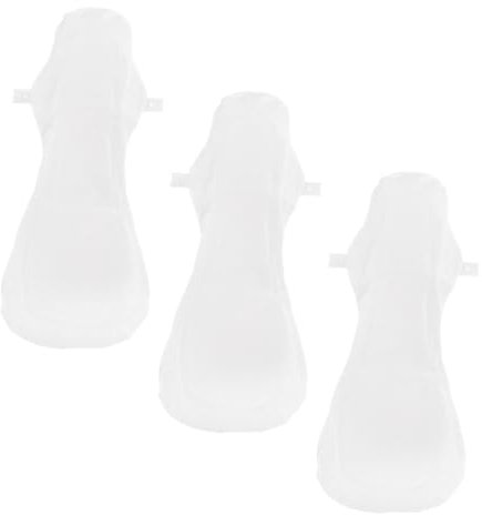 SOPOTUTU Wiederverwendbare Damenbinden 3 Stück 420mm Waschbare Menstruationsbinden Baumwolle Atmungsaktiv Leicht Für Frauen
