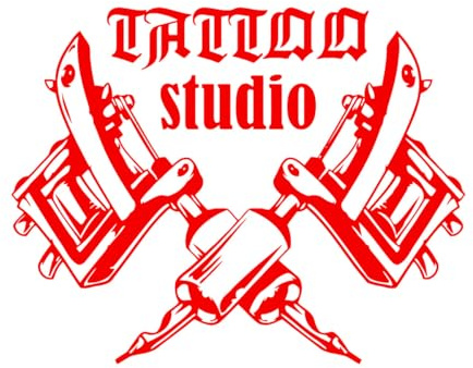 Tattoo Machines Wall Sticker Tattoo Salon Room Decoration Vinyl Wall Window Decals Shop Paper Mordern-L-58x74cm-Red