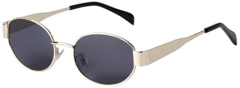 BGMCSFerG Retro Oval Sunglasses for Women Men Vintage 90s Sun Glasses Classic Shades UV400 Protection