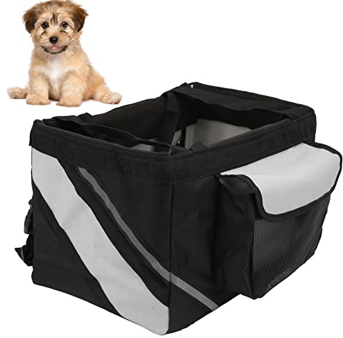 Hundefahrradkorb, 15 x 11 x 9,8 Zoll, abnehmbare wasserdichte Fahrradkorbtasche, Haustiertragerucksack für kleine und mittelgroße Haustiere, Katzen und Hunde