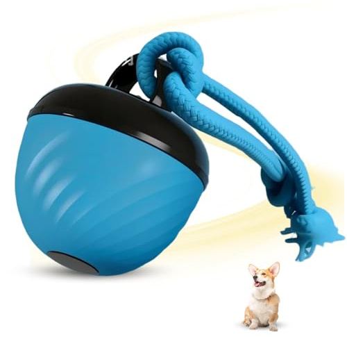 Interactive Dog Toys Ball, 2025 New Moving Dog Ball with Touch Activated, Moving Dog Toy for Boredom, Motion Activated Automatic Toys for Puppy/Small/Medium Dogs, Birthday for Dogs (Blue)