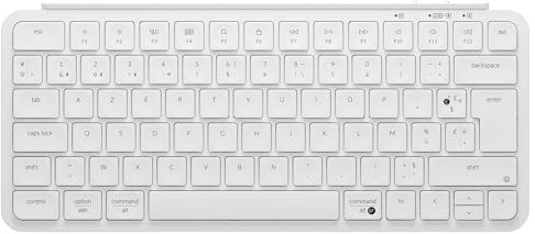 Keychron Tastiera wireless B1 Pro, tastiera francese Layout AZERTY, ricevitore 2,4 GHz/Bluetooth/cablato, tastiera programmabile personalizzabile, extra sottile, compatibile con Mac e Windows