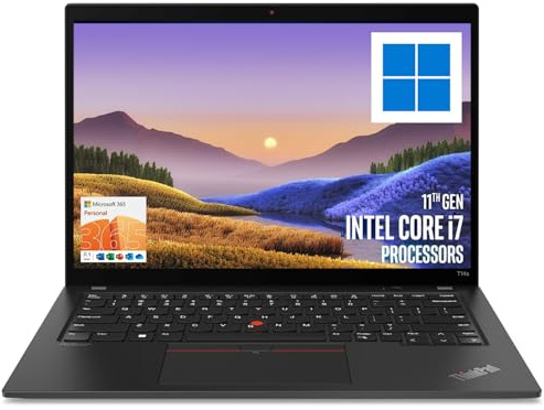 Lenovo Thinkpad T14s Ordinateur Portable Win 11 Pro, 14 FHD(1920x1080), Intel Core i7-1165G7 Processeur, 16 Go de RAM, 512 Go de SSD, Clavier QWERTY US, Win11 Pro (Reconditionné)