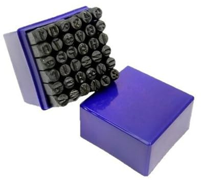 Generisch 36 Stück Schlagbuchstaben Stanz-Kit für Metall und Leder, Leder Prägen Stempel Set 3mm, Leder Stanzwerkzeuge für DIY Muster Handmade Werkzeug