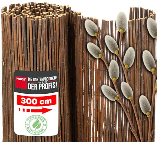 NOOR Weidenmatte OXFORD - Sichtschutzmatte Weidenzaun - Natur - 0,9 x 3,0 m