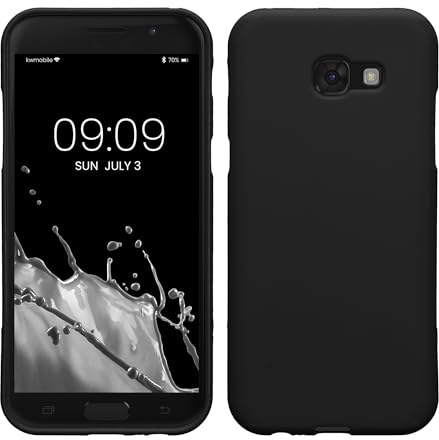 kwmobile Housse Compatible avec Samsung Galaxy A5 (2017) Coque - Housse de téléphone Protection Souple en Silicone - Noir Mat