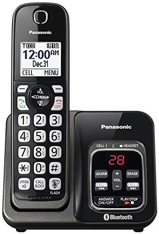 Panasonic KX-TGD560M / KX-TG3760M Link2Cell Cordless Telephone with Digital Answer Machine (Renewed) (KX-TGD562M -1 HANDSET)