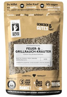 Bremer Gewürzhandel Feuer- & Grillrauchkräuter Gewürzmischung, gerebelt, BBQ-Gewürz zum Räuchern von Grillfleisch, Feuerkräuter für den Grill oder Smoker, 10 x 100g