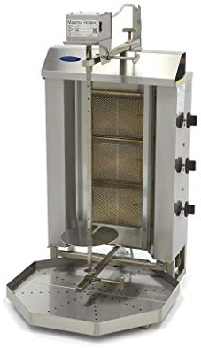 Maxima Barbecue à kebab - 3 brûleurs - 30 kg de viande - gaz