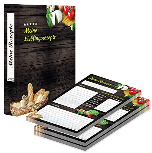 PRICARO Rezeptordner mit Rezeptblock Mediterran, A5