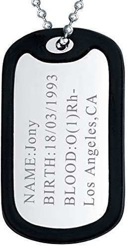 FaithHeart Personalisierter Dog Tag Anhänger mit Foto&Text Gravur Edelstahl Militärischen Erkennungsmarken Kette mit Geschenkebox