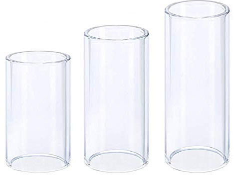 3 Pcs Glass Guitar Slides 51MM 60MM 70MM Finger Slides for Electric & Acoustic Guitar Bass