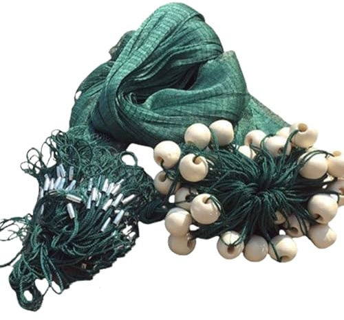CINGHI LUSSO Fishing Drag Cast Net, Handmade Thermoplastic Material Fishing Seining,Height 2M, Length 5M - 50M, Clean Fish Pond Fishing Fish Seedlings