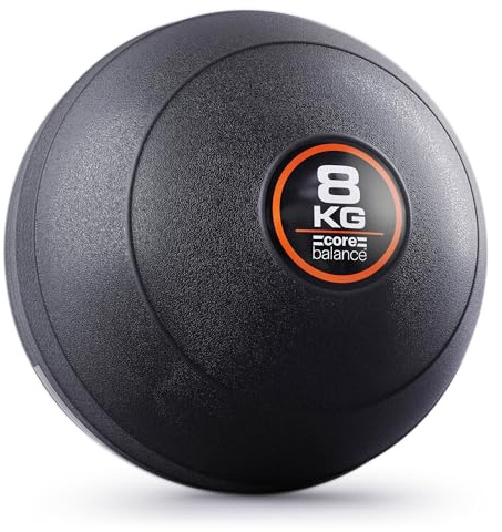 Core Balance Slam Ball No Bounce Medicine Exercise Ball Heavy Duty PVC for Strength Training (8kg)
