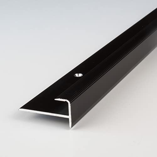 PROVISTON | Infoga profil | Aluminiumanodiserad | Bronze Dark | Bredd 10 mm | Höjd 8,5 mm | Längd 1000 mm | Borrade | Slutprofil | Enkel profil | Slutlig bar | Jordprofil | 1 del