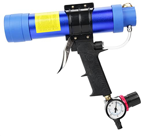 Natudeco Glue Sealant Caulk Gun Adjustable Caulking Gun Pneumatic Glass Caulking Tool Drip Free Cartridge Air Gun for Home Improvement Decoration