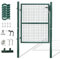 Gimisgu Cancello da giardino, 150 x 100 cm, in acciaio zincato, con maniglia per serratura e 3 chiavi, robusto e durevole, per tralicci di bastoni, porta d'ingresso, colore: verde