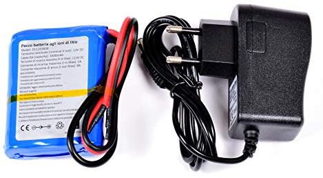 AFTERTECH PAQUETE DE BATERÍA DE PILA 12 V 3000 mAh 3 Ah RECARGABLE DE LITIO 70x55x19mm F3C1