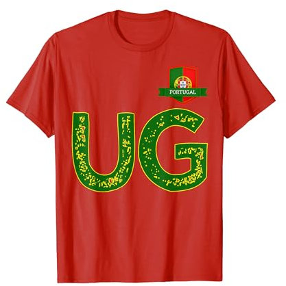Portugal Menschenflagge Buchstabe U und G Portugal T-Shirt