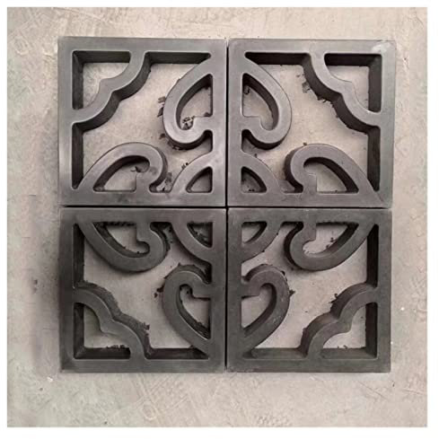 KVIVI Pflasterform,Pflasterform Gehweg Zement Antike Backsteinform Quadrat Garten Wand Machen Ziegelform Carving Anti-Slip-Beton-Kunststoffpflaster-Formteile 30x30x7cm
