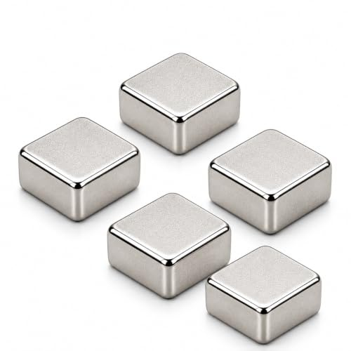Magnete Stark 8 x 8 x 4mm 5 Stück Neodym Magnet für Magnettafel | Extra stark, Mini Magneten für Kühlschrank, Basteln & vielseitig einsetzbar