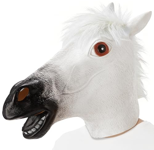 AQKILO® hästmask lantbruksdjur latex hela huvudet realistiska masker maskeraddräkt för halloween karneval kostym fest