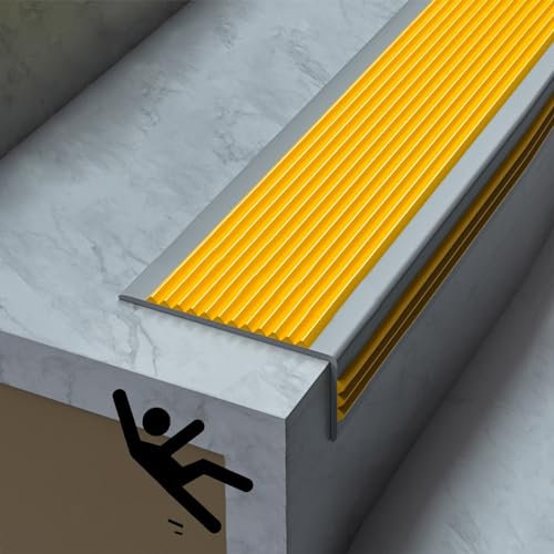 Treppenkantenprofil Treppenprofil L-Form Treppenkantenprofil Selbstklebend Winkelprofil Kunststoff Antirutsch-Profil Treppenkantenschutz Für Den Außen- Und Innenbereich ( Color : Gold , Size : 5x2.5cm
