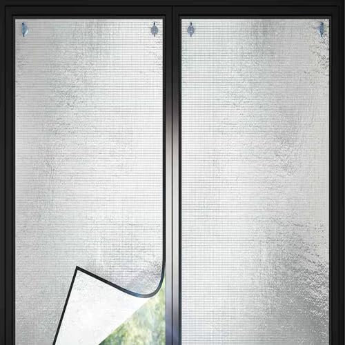 kufu01 Sichtschutz Sonnenschutzfolie Anti-Uv Folie,Reflektierende Fensterfolie,Blickdicht Sichtschutzfolie für Zuhause und Büro,Wohnzimmer,Wärmeisolierung Kontrolle,Wiederverwendbar (30x140cm/12 x55)