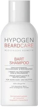 HYPOGEN CARE® Shampooing à barbe (100 ml) - Particulièrement nourrissant - Idéal pour les personnes allergiques et les peaux sensibles - Soin quotidien