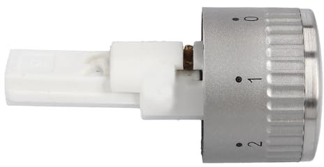 ensipart Drehknopf für Kochstelle in Kochfeld kompatibel mit Vestel 42122223 silbergrauer Einkreis Knebel