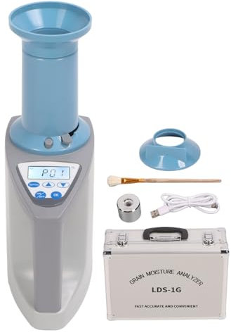 Misuratore di umidità per Cereali Veloce e Accurato con Display LCD, Pesatura Automatica e Compensazione della Temperatura per L'approvvigionamento, lo Stoccaggio e