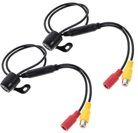 Hemobllo 2pcs Car Rearview Backup Camera Wide Angle Reverse Camera for Safe Parking Fit for Cars Trucks and Suvs Easy Installation External Bracket Design
