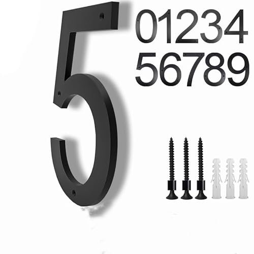 CAFFEN NuméRo Maison Grand numéro de Maison de 30 cm, Panneau Flottant extérieur, numéros de Porte Modernes, signalisation de bâtiment, Panneau d'adresse, Panneau de Rue Numero Maison Design(No. 8)