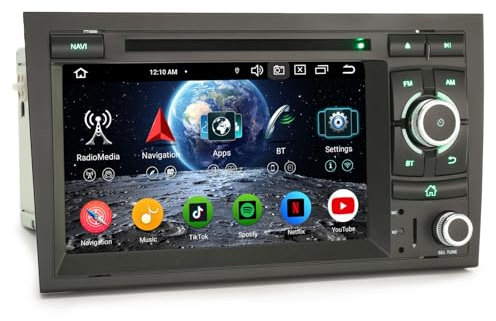 Erisin Android 14 8-Kern 4GB+64GB Autoradio Bluetooth GPS Navi für Audi A4 S4 RS4 8E B9 B7 Seat Exeo 7 IPS Unterstützt DVD Kabelloses CarPlay Android Auto DAB+ WiFi 4G Canbus DSP USB OBD2 Radio TPMS